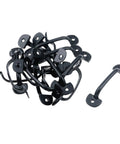 Mini Cabinet Hardware Handle Pulls Black Finish 2 Inch Hole Centers 50mm With Two Mounting Holes Zinc Alloy Pack Of 16 Screws Included