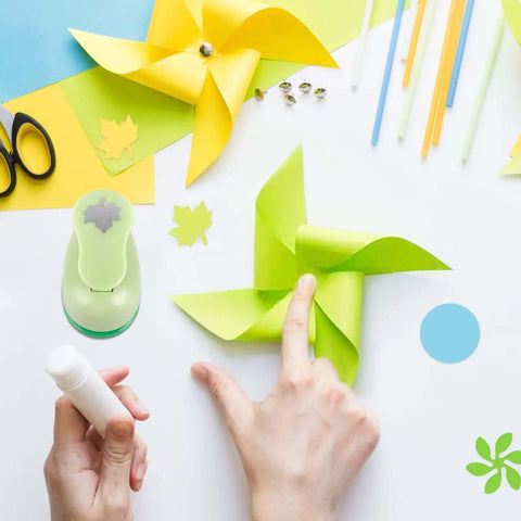 Crafting with Six Shape 1 Inch Craft Hole Punch Set With Heart Circle Star Butterfly Maple Leaf And Flower Punches for paper projects
