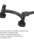 8mm Dial Indicator Holder And Centering Stand For Machinists Half Round Test Dial Indicator Support For Pro Grade Precision Measurement In Workshop High Quality Alignment Tool For Machining Setup, blackened steel curved rod