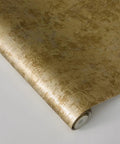 Gold Leaf Distressed Metallic Peel And Stick Wallpaper For A Lit Luxe Glow, Removable Self Adhesive, roll showing texture