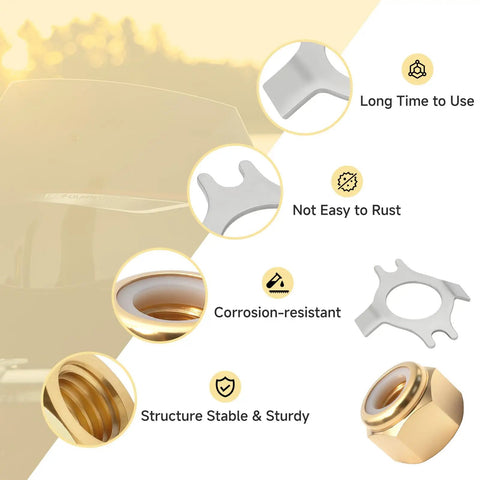 Prop Nut Kit With Propeller Nut And Tab Washer For Mercury Mariner 30-60HP Outboard Engines Replacement 11-69578A1 11-69578Q1 11-69578T1 Includes Two Washers And Nut For Easy Marine Maintenance And Secure Props