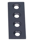 Heavy-Duty Carbon Steel Sliding Barn Door Connector Adapter For Splicing Tracks No-Drill Installation 4-Hole Fixation
