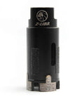 Side view of black Z-Lion 1-1/2 inch diamond core drill bit for granite/concrete.
