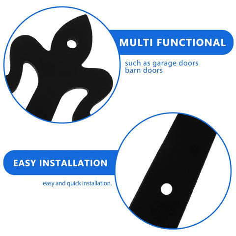 Heavy Duty 8 Inch Weld On Garage Door Hinges Detachable Small Shed Door Hardware in zinc plated steel with installation details