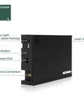 Smart All In One Gun Safe Security Monitor With Laser Door Alarm And Real Time Temperature Humidity And Vibration Tracking For Safe Box And Cabinet Storage Real Time Alerts And Easy Remote Monitoring, black unit with sensor ports