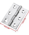 Rotating Concealed Hinges Set 10 Pieces Stainless Steel Door Connectors Bearings 3.1cm x 4.4cm dimensions