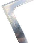 Close-up of L-shaped head of Crack Weeder Tool With Ergonomic Handle For Patios And Driveways Stainless Steel Weed Puller