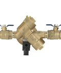 Pro Shop Grade Bronze Y Pattern RPZ Backflow Preventer With Sentryplus Sensor with valves and sensors for pipe protection and water safety.
