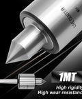 60 Degree 1MT Morse Taper Live Center For Lathe And CNC Work Beefy Triple Bearing Tailstock Center 0.0002 Inch Concentricity 5000 RPM Max
