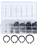 300 Piece Durable External Circlip Kit Retaining Ring Set For Bearings, Gears And Pulleys in plastic storage case