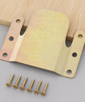 Two Pack Couch Clip Interlock Brackets For Sectional Sofas with screws on wooden surface