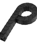 Rock Solid Low Noise Full Enclosed Nylon 66 Cable Drag Chain For CNC Machines And Engraving Arms, D30x38 mm, 1m Length, black