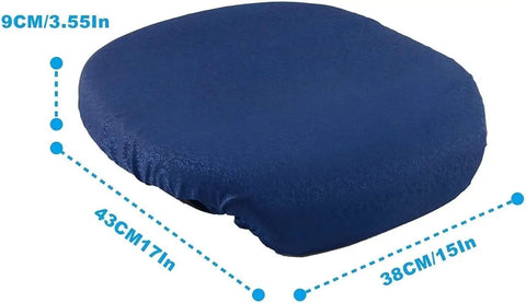 This Portable Electric Seat Lift Assist Helps Elderly Stand Up Easily With Strong Support For Most Couches And Armchairs Allowing You To Feel Confident Rising From Your Favorite Chair At Home, blue cushion 9CM thick, 43CM diameter.