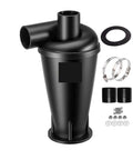 Kick Up Your Workshop Game With This Heavy Duty Cyclone Dust Collector And Shop Vac Separator Featuring Turbo Suction Dual Filters For Seamless Woodworking And Cleaning Tasks. Heavy duty black cyclone dust collector with attachment kit.