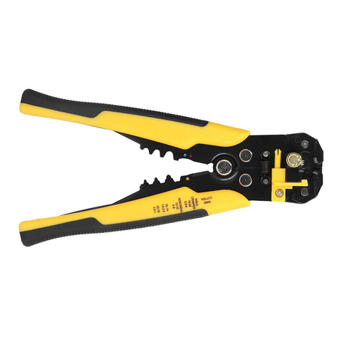8 Inch Self Adjusting Stripper Pliers For 10 To 24 AWG Copper And Aluminum Cables With Pro Grade Crimping Tool