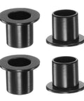 4 Pack Flanged Nylon Sleeve Bearings For Shafts, Self Lubricating Black Bushings, 8.2mm Bore, 10mm OD, 11mm Length, Flange 15mm Diameter, 1mm Flange Thickness, No Oil Needed, Low Friction, High Load Capacity