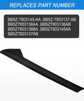 Black A-pillar front windshield outer trim for Ford Explorer (2011–2019), passenger side, replacement part