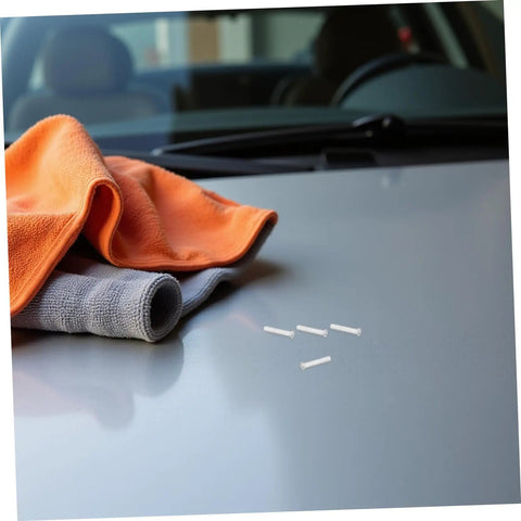 Top Picks For Car Body Repair Welding Studs 50 Pack 4mm Metal Pulling Pins on car surface with towels.