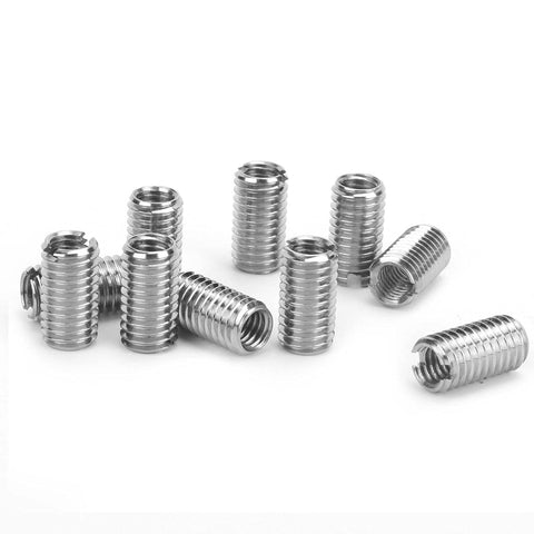 10 Pack Stainless Steel Thread Repair Inserts Set With M6 X 1 Female And M8 X 1.25 Male Threads, 15mm Length, Heavy Duty Sleeves Beef Up Industrial Hardware Repairs, Durable 303 Stainless