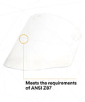H8A Ratchet Headgear System With W96 Clear Propionate Faceshield For Liquid Splash And Molten Metal Protection ANSI Z87 Compliant
