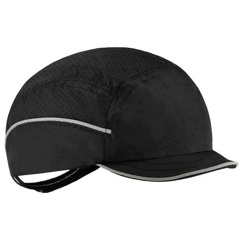 Skullerz 8955 Featherweight Bump Cap Baseball Style Hat With Breathable Head Protection Micro Brim Black For Worksite Safety And All Day Comfort Ideal For Tradesmen On The Job And Construction Pros