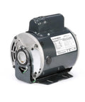 No Fuss 3/4 HP Belt Drive Motor With Rock Solid Resilient Ring Mount And Premium Ball Bearings, side view showing robust design.