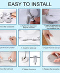 Step-by-step guide to installing Toilet Seat Hinge Bolts Kit With Quick Release Top Hinge Fixings And Expanding Rubber Bolts