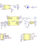 Schematic diagram of Two Pack GT U7 GPS Module for Drones with NEO-6M chip and wiring connections for microcontrollers.