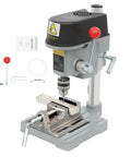 Top Shelf Three Speed Mini Drill Press Built With A Solid 340W Pure Copper Motor Portable Bench Drill Station with adjustable depth dial.