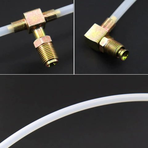 Ford Convertible Power Top Hydraulic Fluid Hose Lines And Fittings Pair Plastic Hoses detail view