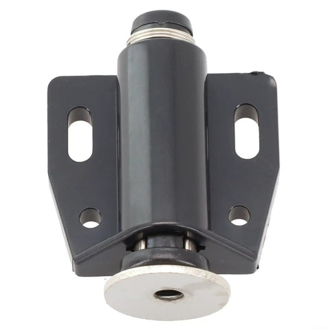 Push To Open Cabinet Door Catch Magnetic Touch Latch No Slam Soft Close Buffer Stopper black metal