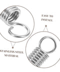 8 Piece Small Extension And Compression Springs With Hook Ends Made From Heavy Duty Stainless Steel For Electric Vehicle Supports And Ladder Feet Reliable Spring Kit That Handles Heavy Loads No Hassle, stainless steel springs close-up