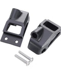 2 Pc Aluminum Front And Rear Shock Tower Bracket Mount For VS4-10 RC Crawler Upgrade Beefy Direct Replacement Machined Lightweight High Strength Alloy Black Finish Fits VPS08450 VPS08451 Chassis, two anodized black brackets and screws