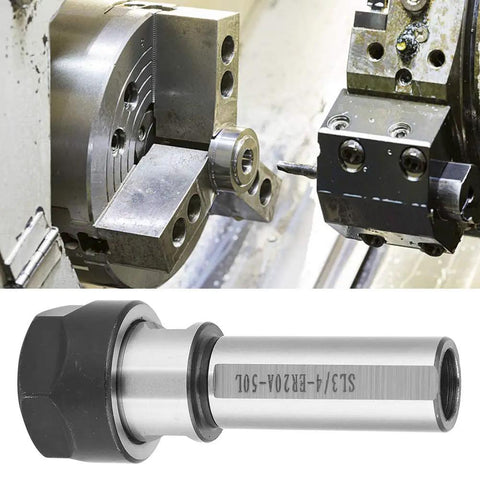 Heavy Duty Ground Manganese Steel Er20A Shaft Extender Sleeve For Deep Hole Cnc Milling and lathe tooling in use with CNC machine.
