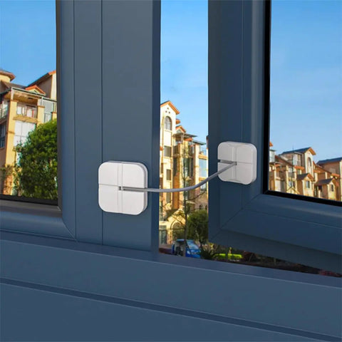2 Pack Kid Safe Safety Cabinet Locks For Home Use Sturdy ABS And Steel Construction Silver Childproof Drawer And Door Latches