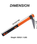 Single Head Sharp Hoe With Heavy Duty Forged Adze And Non Slip Ergonomic Handle, 15 Inch, dimensions shown