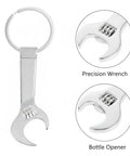 EDC Ready Zinc Alloy Multitool Keychain With Bottle Opener Ultra Compact Silver Pocket Tool featuring wrench and opener