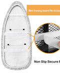 Back view of Tabletop Ironing Board Cover With Premium 4 Layer Pad Extra Thick Padding Heat Reflective And Stain Resistant