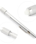 Flat And Round Soapstone Holder Set For Welders With 10 Replacement Refills, showing aluminum holder and soapstone tips