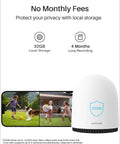 Image showing 32GB local storage and loop recording feature of 2K Wireless Security Camera System For Indoor And Outdoor Home Surveillance.