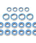 20 Piece Rubber Sealed Ball Bearing Kit For TT01 TT01E TT01D TT02B 1/10 RC Car Upgrades Parts And Accessories Smooth Spin Reduced Friction Durability Easy Install Great Pro Quality Upgrade, 20 blue sealed bearings