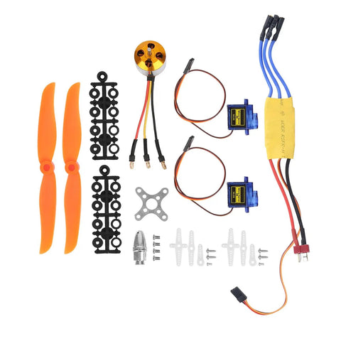 High Performance Brushless Motor And ESC Combo Kit For 400 To 450 RC Planes And Helicopters, 9G SG90 KV2200 Motor, 6035 Propeller, 30A ESC