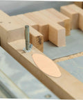 Real Deal Hardwood Biscuits 100 Pack Precision Joiner Slots used on woodworking table, showing smooth fit and strong hold.