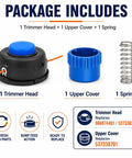 Upgrade Your Brush Cutter With This Awesome T25 Tap Feed Trimmer Head Repair Kit Including Bump Knob And Spring Compatible Husqvarna Models For A Smooth Job trimmer head, upper cover, spring