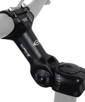 Rugged Alloy Bike Stem With 0 To 60 Degree Adjustable Angle Fits 25.4 And 31.8 Handlebar Clamps shown on a handlebar setup.