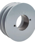 Heavy Duty Cast Iron 4 Inch Dual Groove Pulley For 5L B Section Belts With 1-1/4 Inch Shaft Bore And Included Bushing 2 Piece Set Built Tough