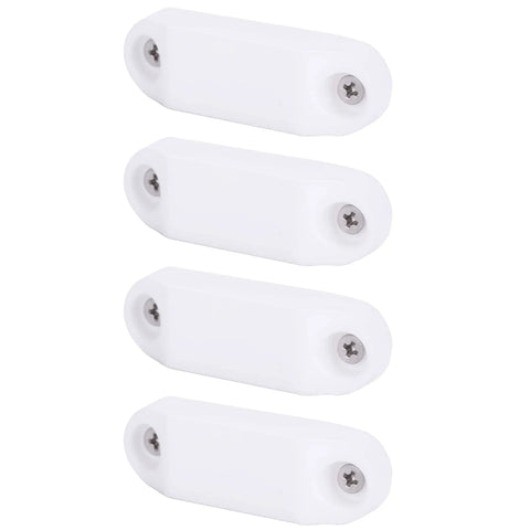 Magnetic Baggage Door Catch And Holder Kit For RVs And Campers White Latch With Super Strong Magnets in white plastic