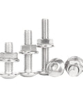 Heavy Duty M6 Hex Socket Screws With Oversized Flat Head Countersunk Design And Matching Flange Nuts Kit, Stainless Steel 304, M6x45, 20 Sets