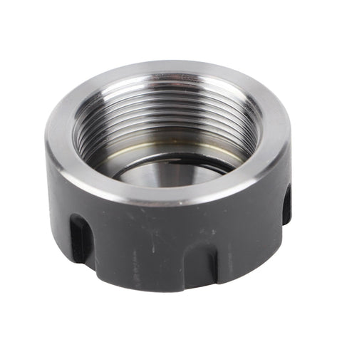 Rock Solid ER25 Dynamic Balancing Collet Nut Built Like A Tank With Heavy Duty Steel And A Tough Black Oxide Coating For Precision Lathe Chuck And Tool Setup. Close-up view.