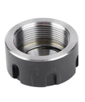 Heavy Duty ER25 Collet Nut With Dynamic Balancing For CNC Lathe And Milling Machines M32X1.5 Thread black oxide finished hardened ground steel close up view.